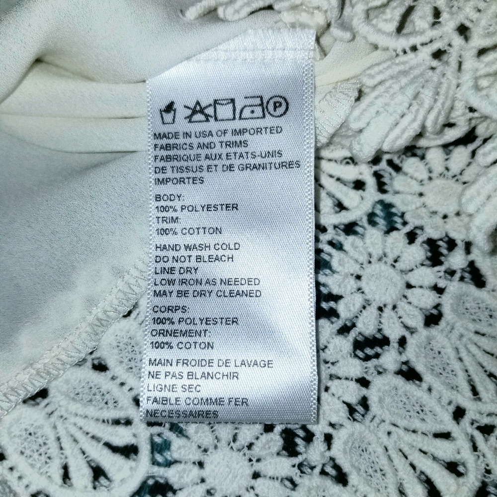 NWOT White Boho Crop Top - Picture 6 of 8